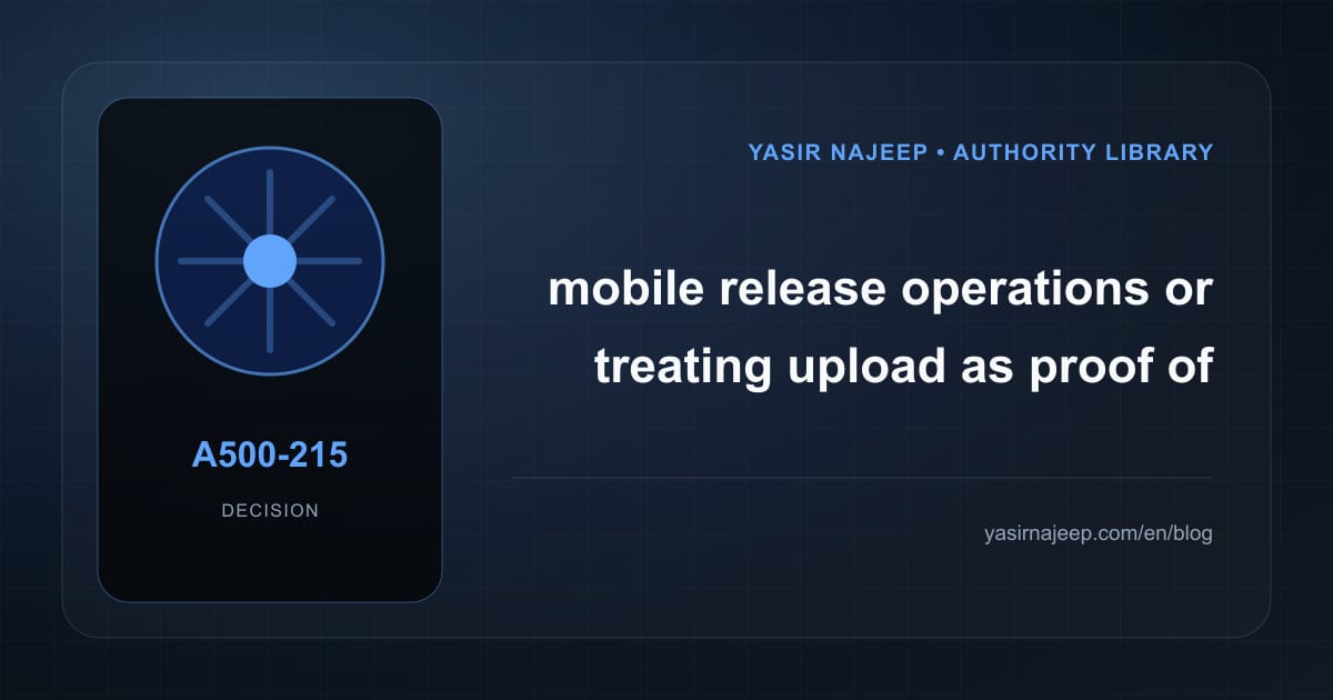 Decision framework for mobile release operations: fit, ownership, and risk