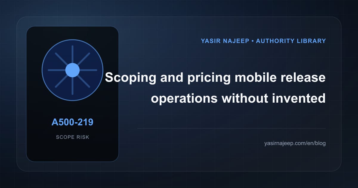 Scoping mobile release operations: cost drivers, evidence, and estimate boundaries
