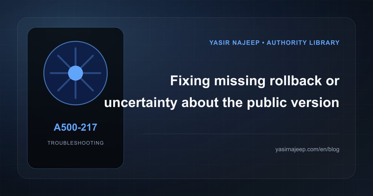 Mobile release operations failures: find the cause instead of masking the symptom