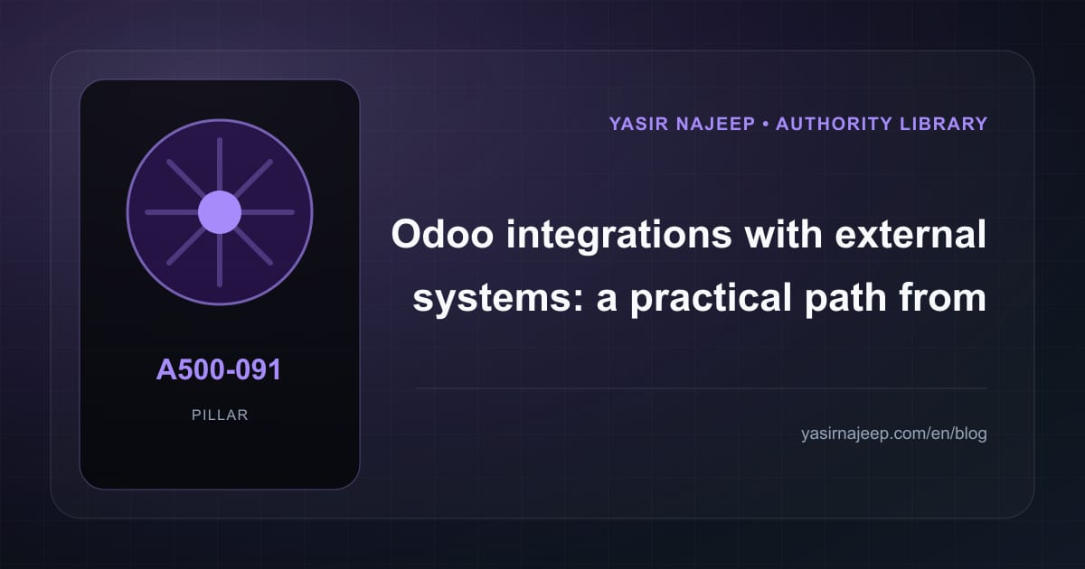 Odoo integrations with external systems: from requirements to reliable operation