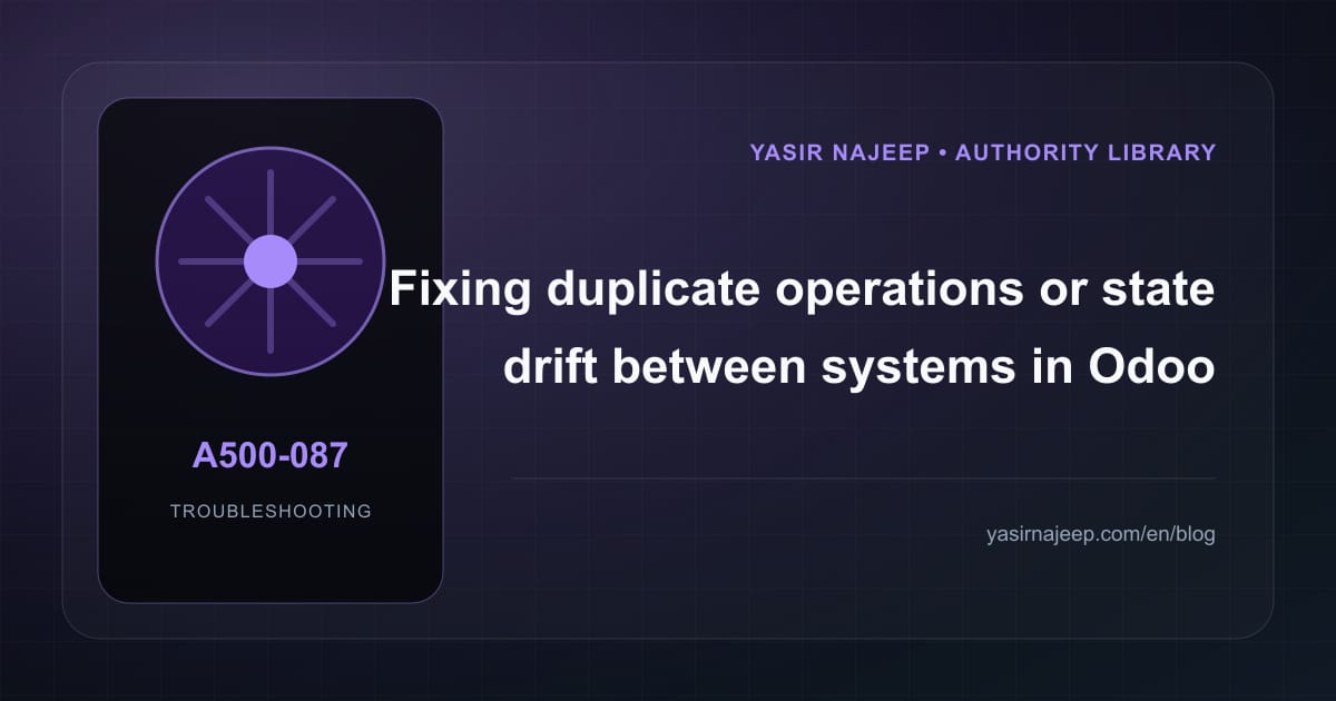 Odoo integrations with external systems failures: find the cause instead of masking the symptom