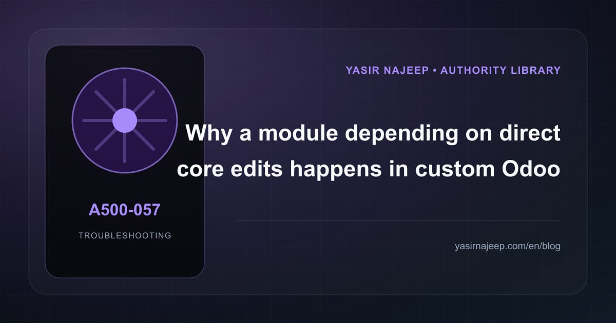 Troubleshooting custom Odoo module development: reproduce the failure before changing code