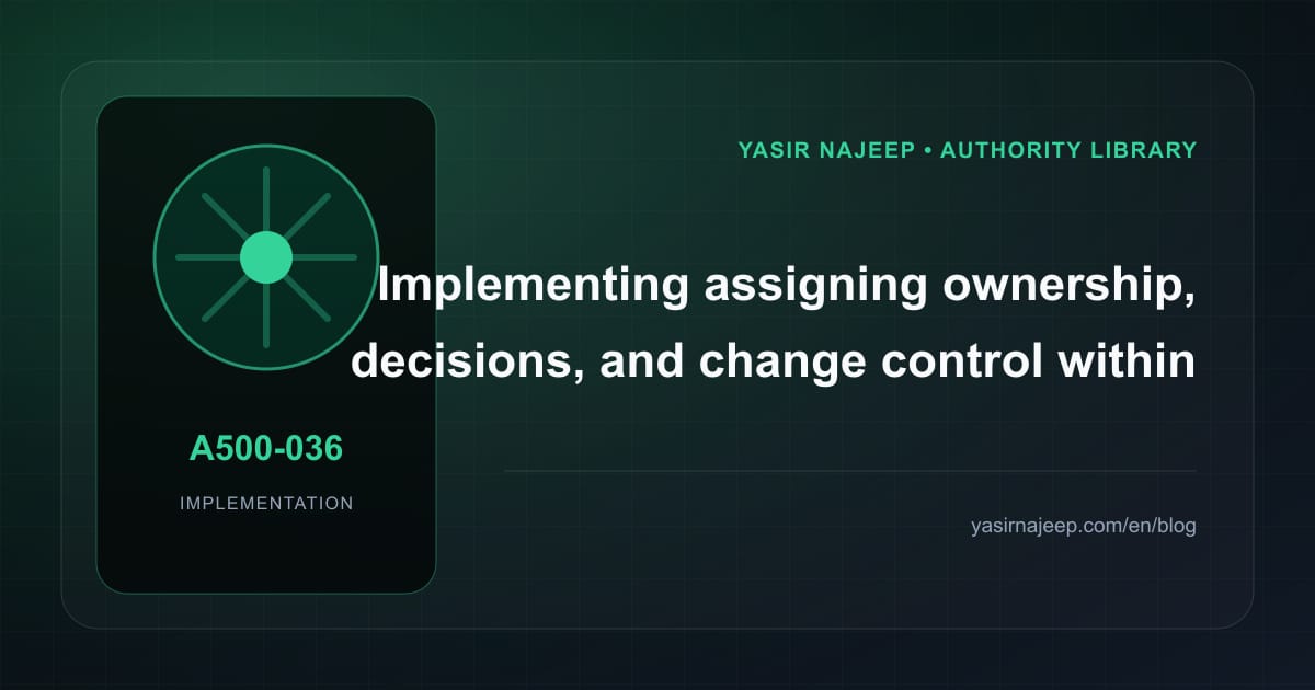 Assigning ownership, decisions, and change control for Odoo project governance: a testable workflow