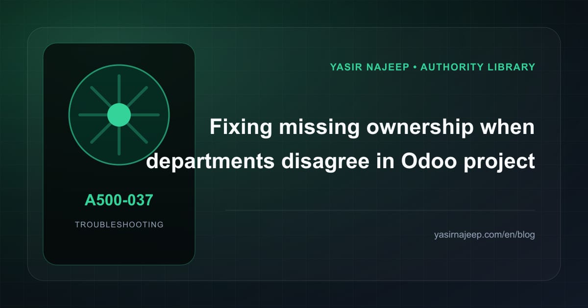 Odoo project governance failures: find the cause instead of masking the symptom