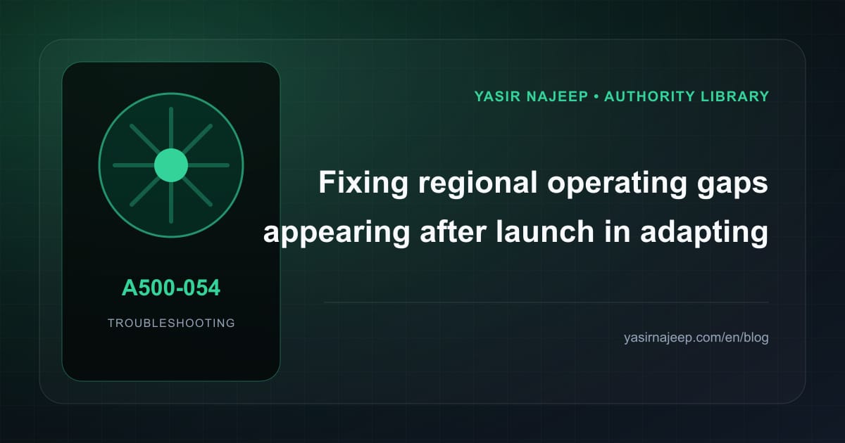 Adapting Odoo to Gulf operations failures: find the cause instead of masking the symptom