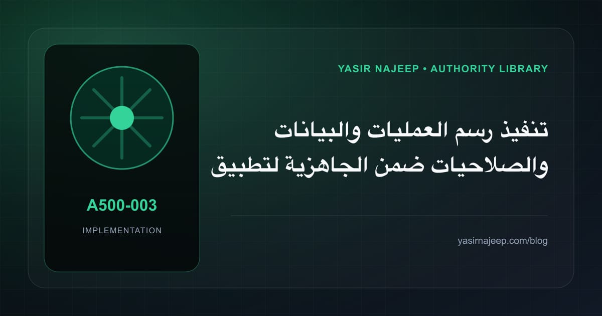 تنفيذ رسم العمليات والبيانات والصلاحيات ضمن الجاهزية لتطبيق Odoo: خطوات قابلة للاختبار