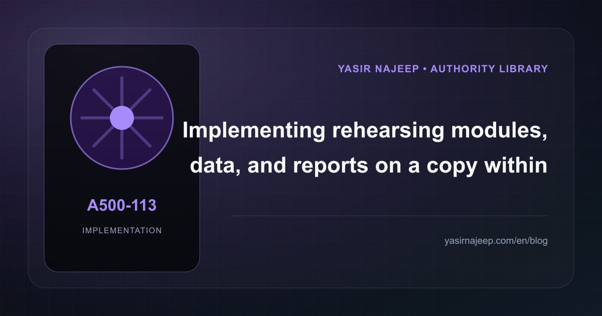 Rehearsing modules, data, and reports on a copy for testing and upgrading Odoo: a testable workflow