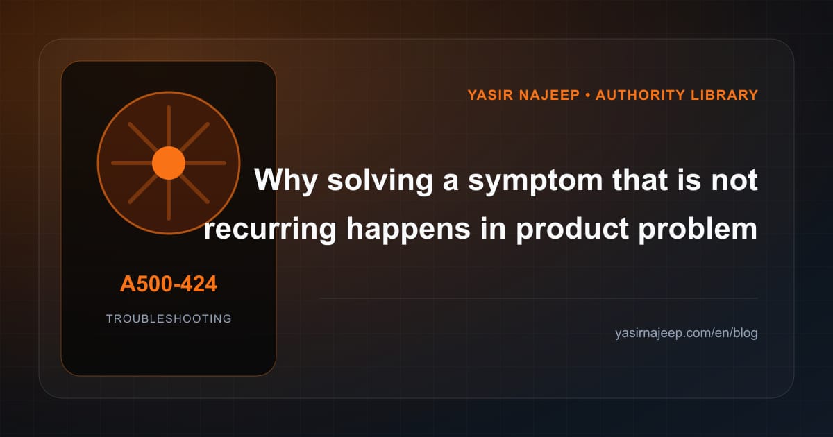 Troubleshooting product problem discovery: reproduce the failure before changing code