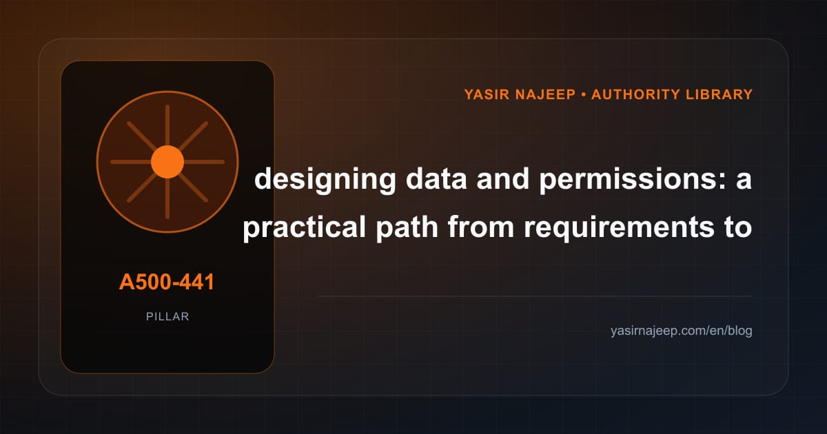 Designing data and permissions: from requirements to reliable operation