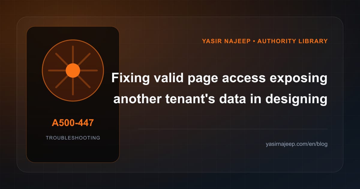 Designing data and permissions failures: find the cause instead of masking the symptom