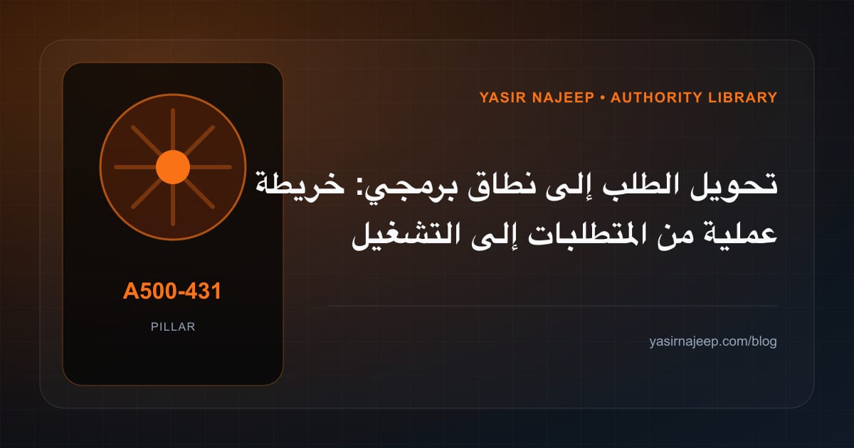 تحويل الطلب إلى نطاق برمجي: خريطة عملية من المتطلبات إلى التشغيل