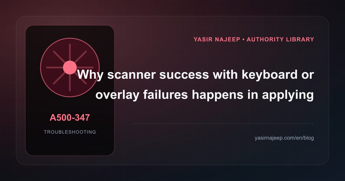 Troubleshooting applying WCAG 2.2 to websites: reproduce the failure before changing code