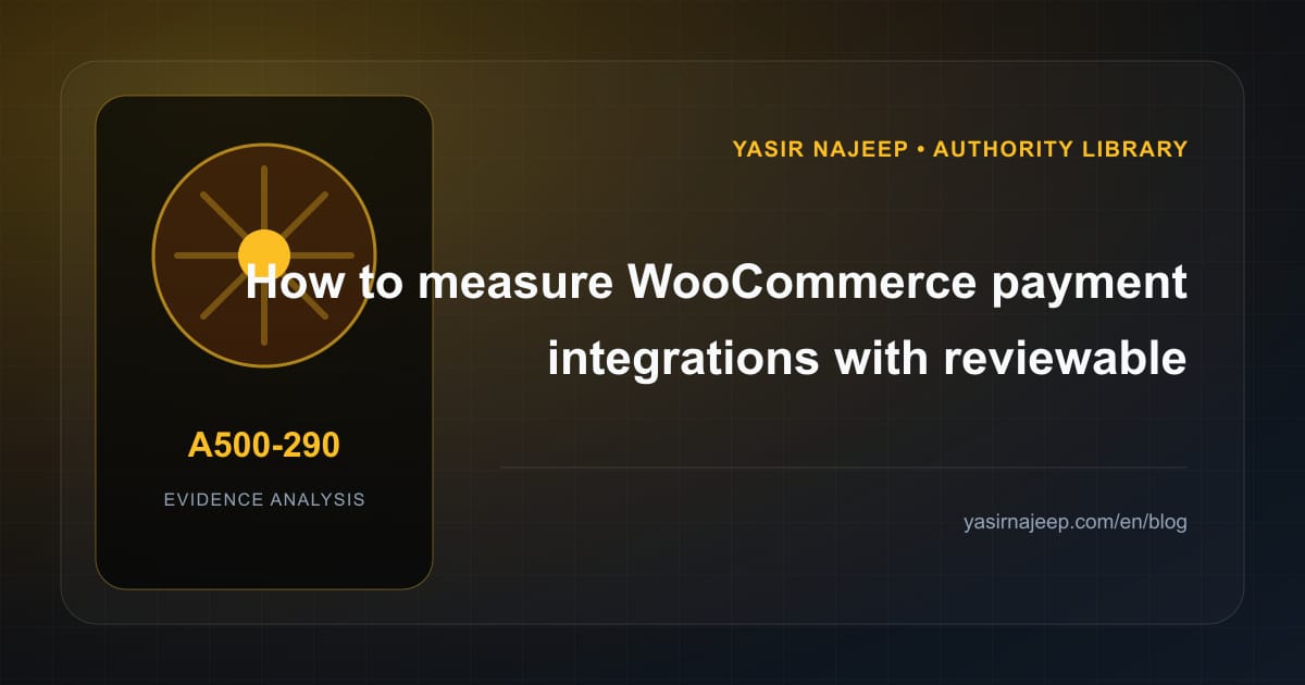 How to measure WooCommerce payment integrations with reviewable evidence