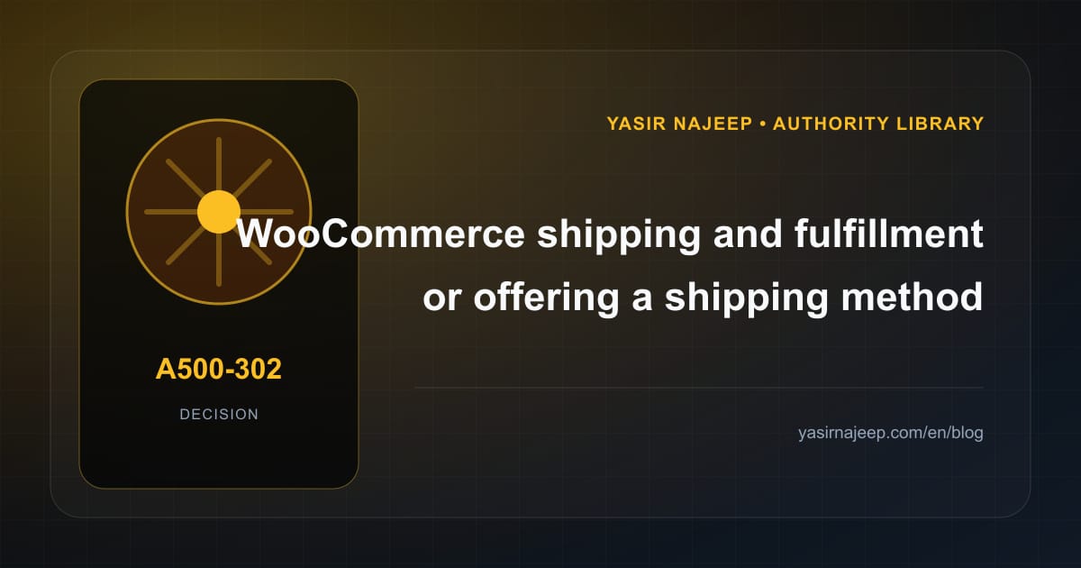 Decision framework for WooCommerce shipping and fulfillment: fit, ownership, and risk