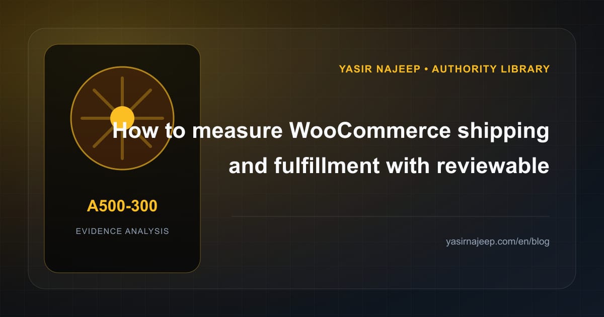 How to measure WooCommerce shipping and fulfillment with reviewable evidence