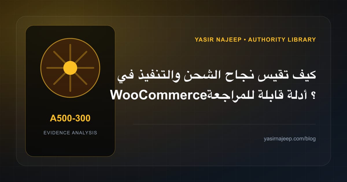 كيف تقيس نجاح الشحن والتنفيذ في WooCommerce؟ أدلة قابلة للمراجعة