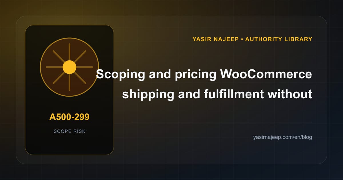 Scoping WooCommerce shipping and fulfillment: cost drivers, evidence, and estimate boundaries