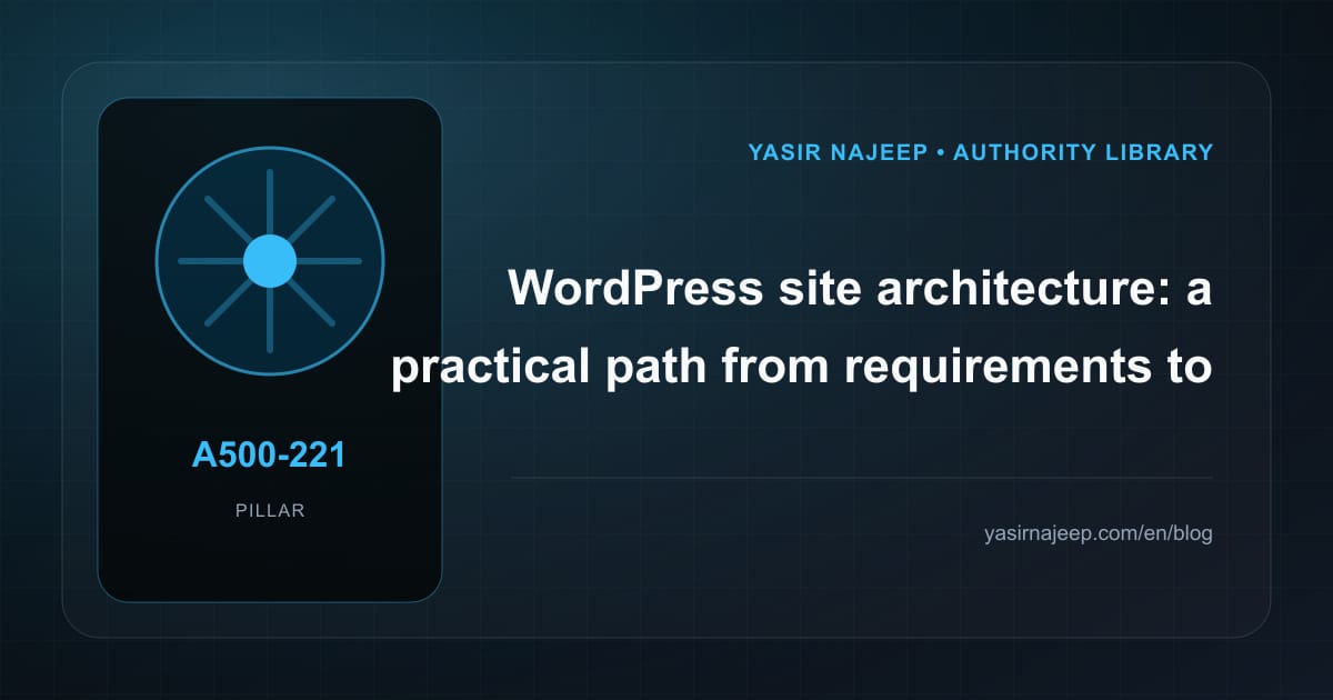 WordPress site architecture: from requirements to reliable operation
