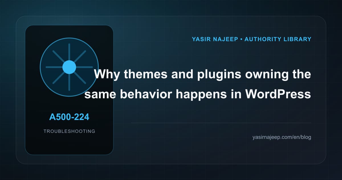 Troubleshooting WordPress site architecture: reproduce the failure before changing code
