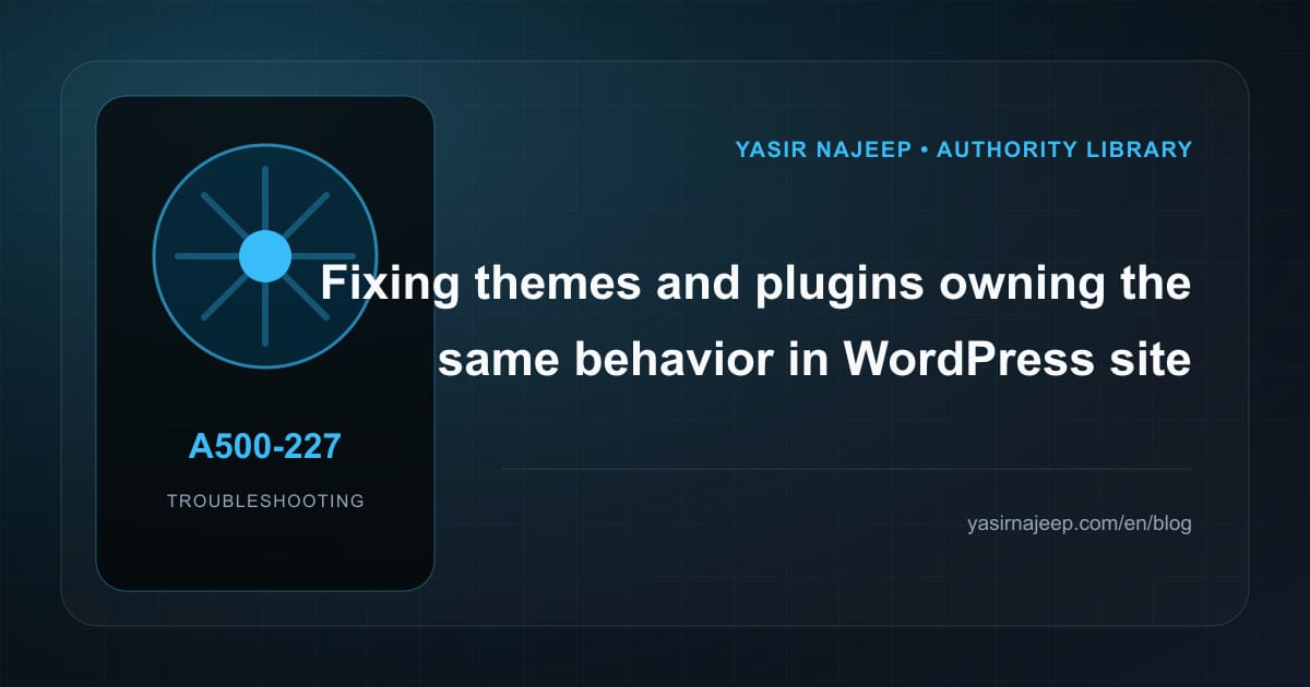 WordPress site architecture failures: find the cause instead of masking the symptom