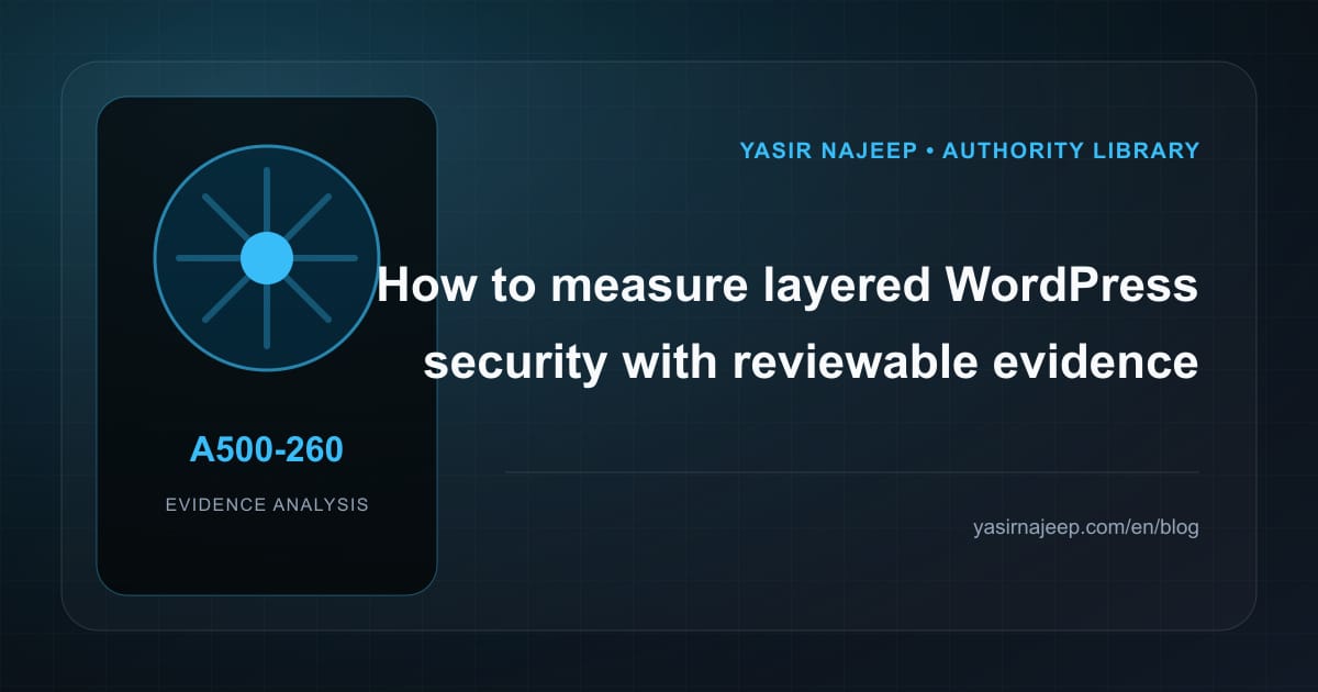 How to measure layered WordPress security with reviewable evidence