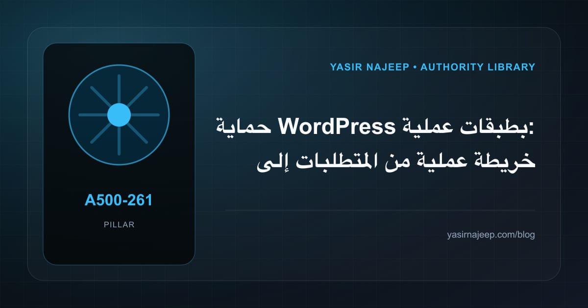 حماية WordPress بطبقات عملية: خريطة عملية من المتطلبات إلى التشغيل