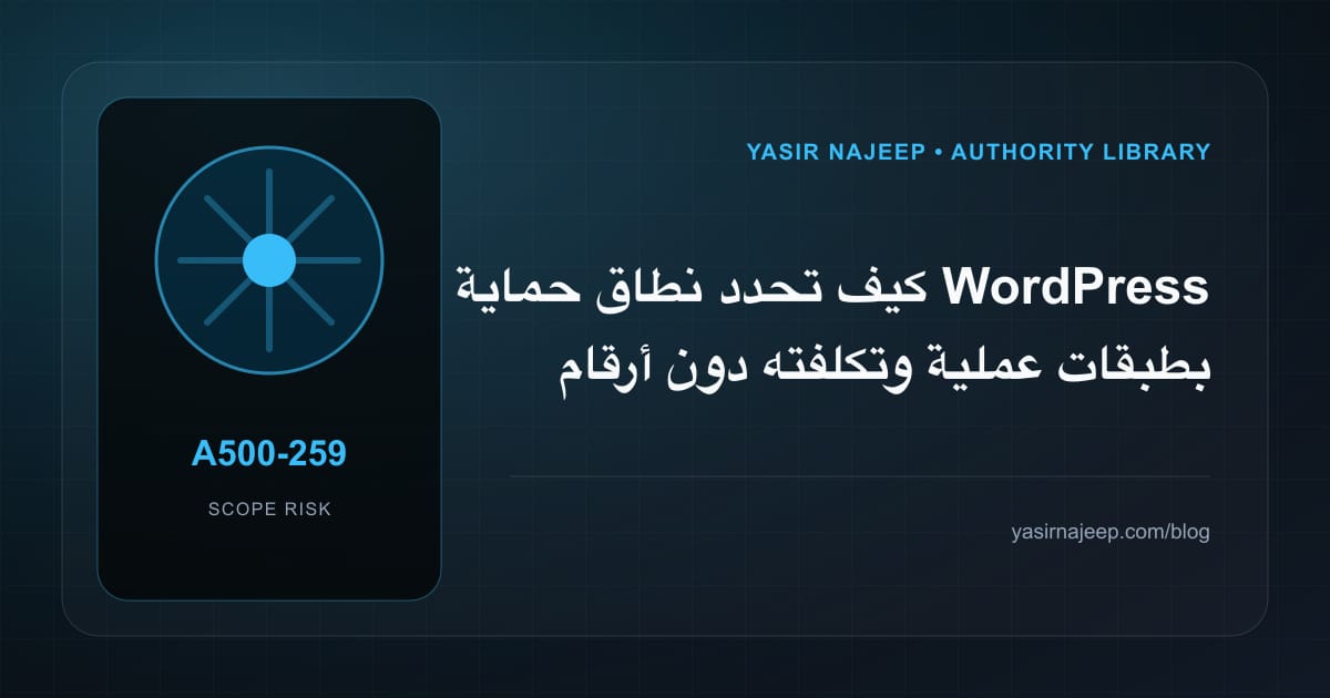 تقدير العمل المطلوب في حماية WordPress بطبقات عملية دون أرقام مضللة
