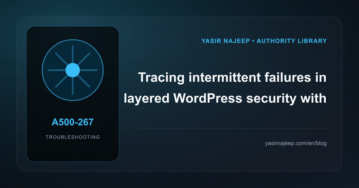 Intermittent layered WordPress security failures: a repeatable diagnostic workflow