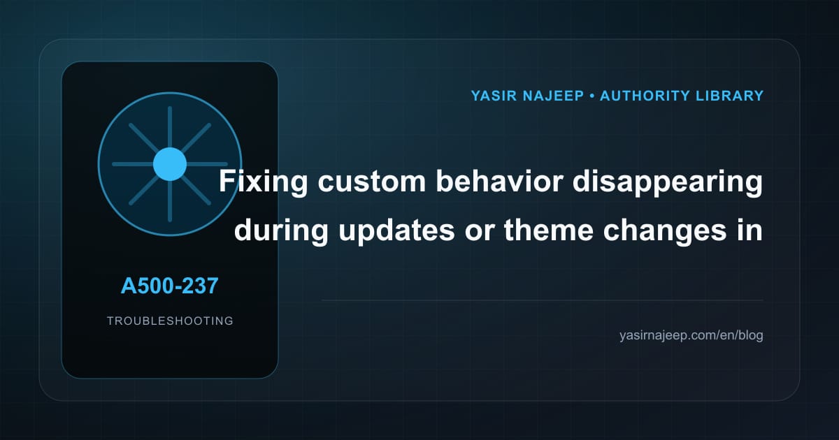 WordPress theme development failures: find the cause instead of masking the symptom