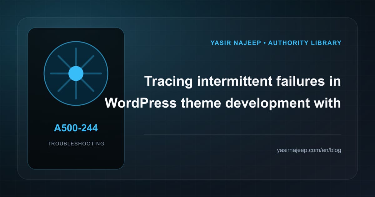 Intermittent WordPress theme development failures: a repeatable diagnostic workflow