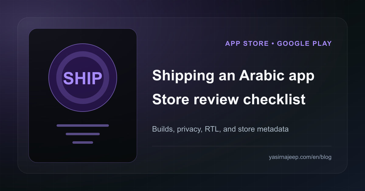 Releasing an Arabic app on the App Store and Google Play