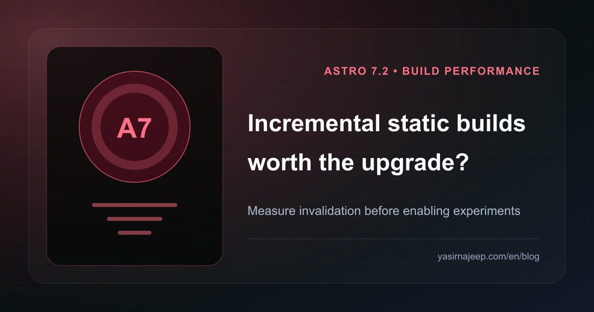 Astro 7.2 incremental static builds: is the upgrade worth it for content sites?