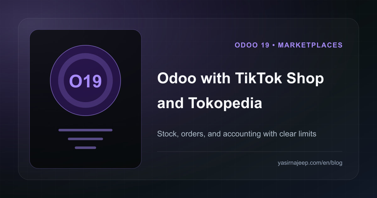 Odoo 19 with TikTok Shop and Tokopedia: what the integration actually solves