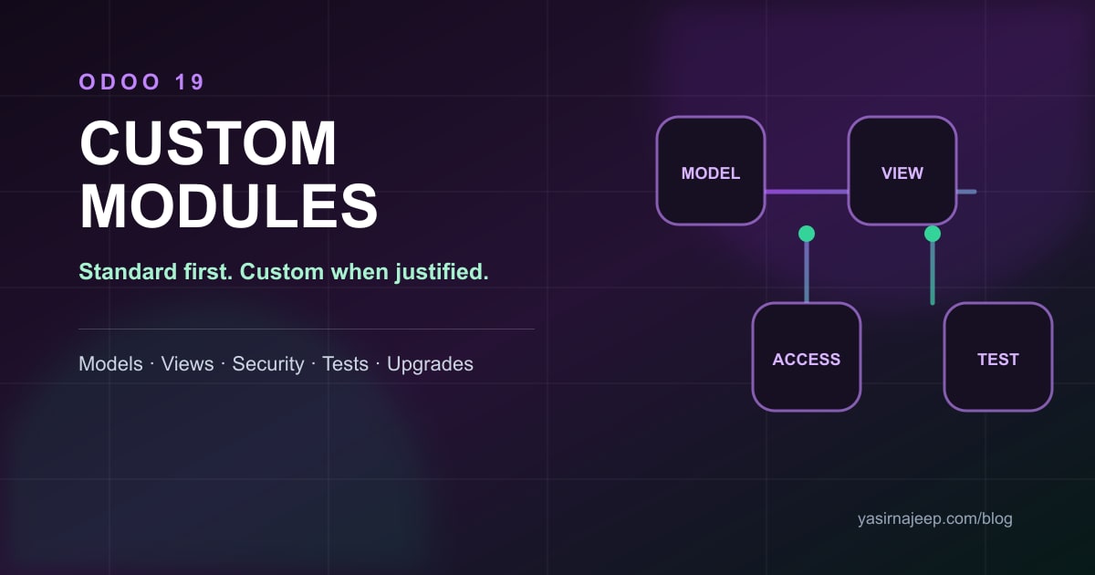When do you actually need a custom Odoo module?